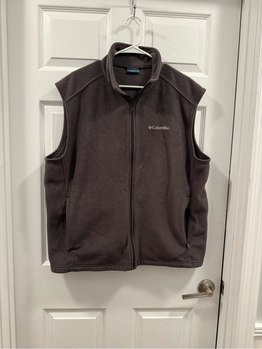 Columbia Men’s Charcoal Gray Fleece Full Zip Vest size XL